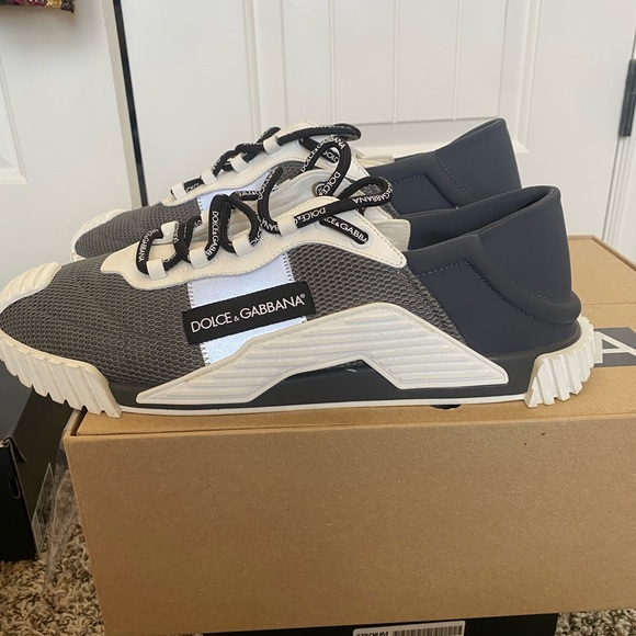 Men's Gray Ns1 Slip On Sneakers In Mixed Materials - Picture 2 of 4